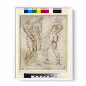Study of Three Nude Bearers By Raphael