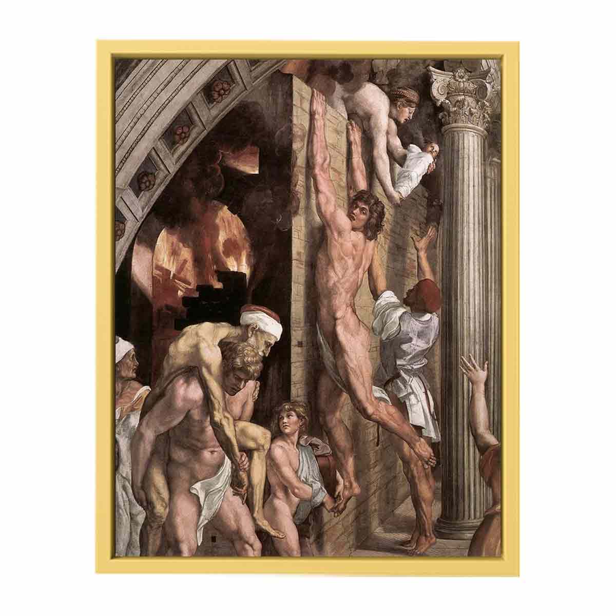 The Fire in the Borgo (detail) By Raphael