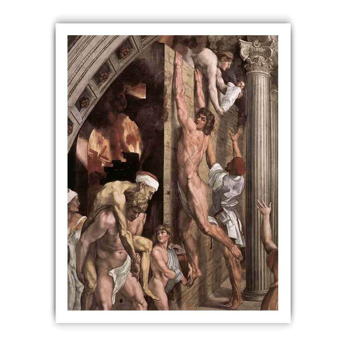 The Fire in the Borgo (detail) By Raphael