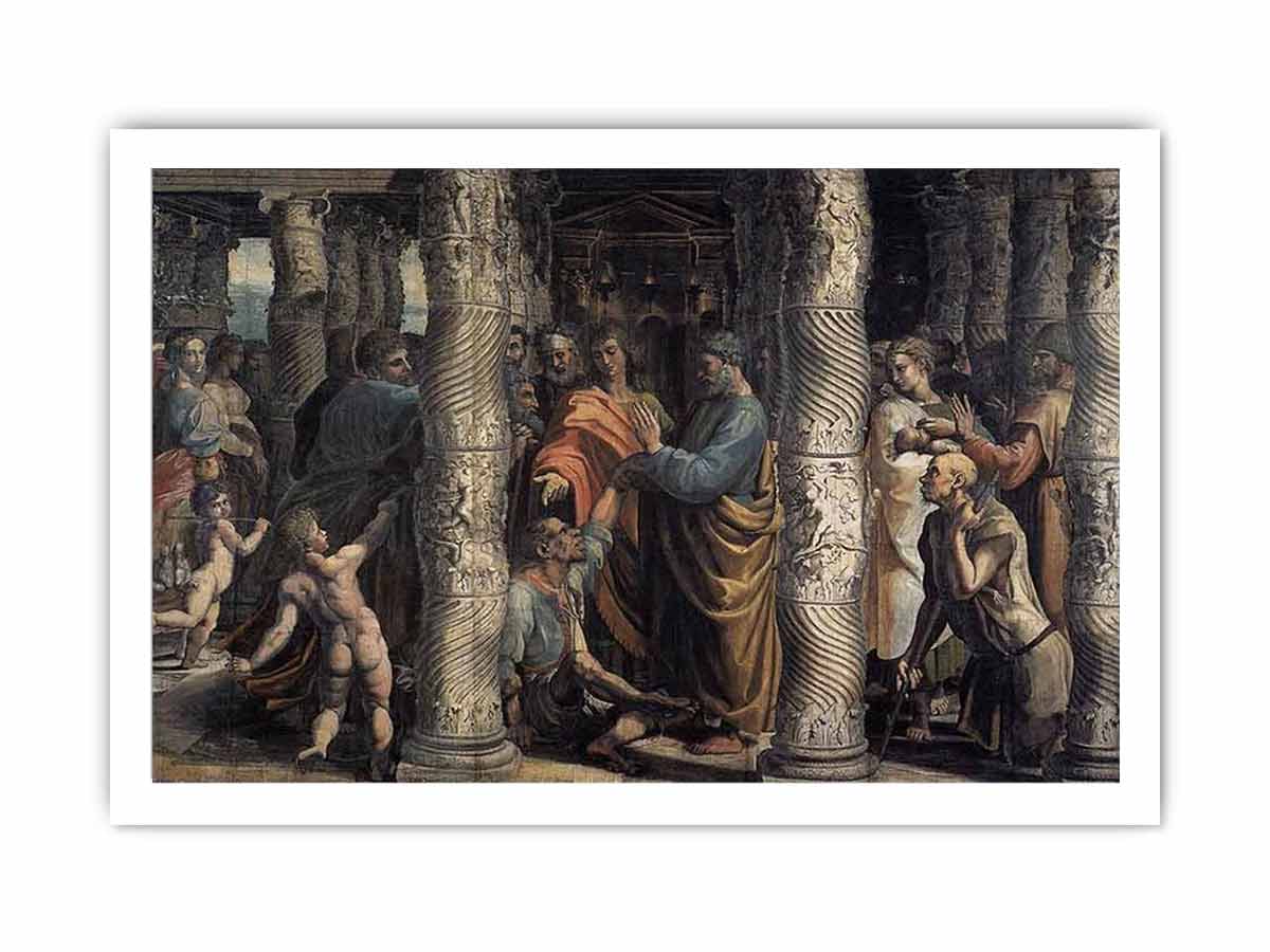 Healing of the Lame Man By Raphael