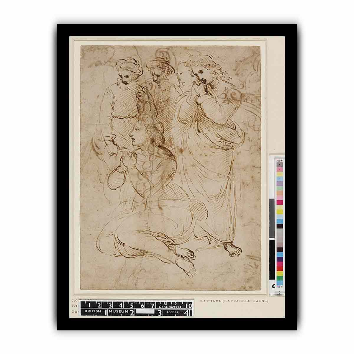 Study of Mourning Figures By Raphael