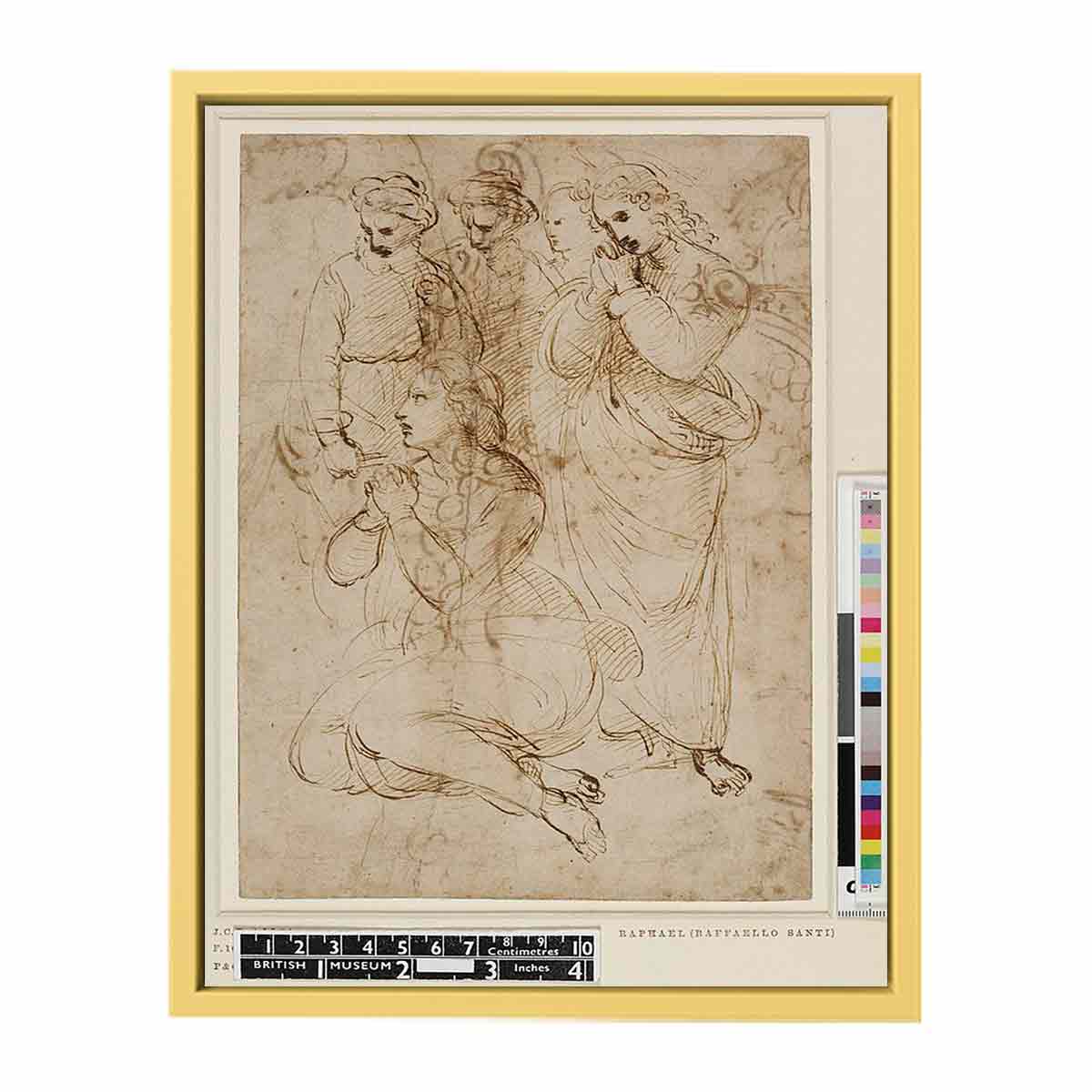 Study of Mourning Figures By Raphael