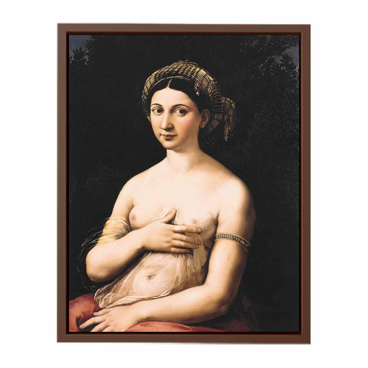 La fornarina or Portrait of a young woman By Raphael