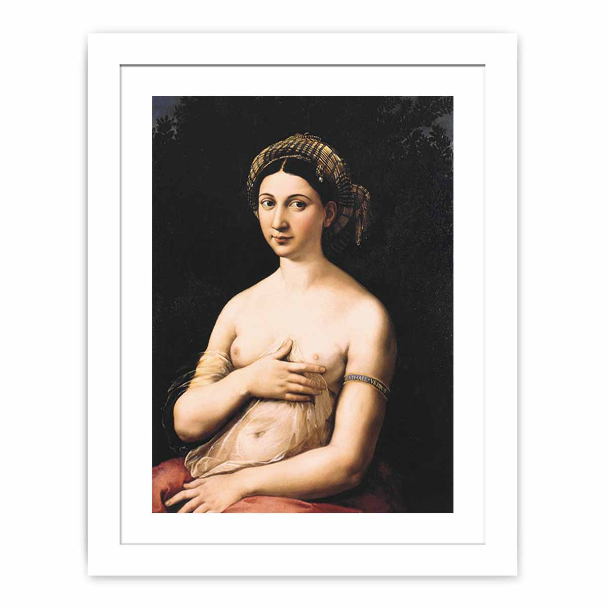 La fornarina or Portrait of a young woman By Raphael