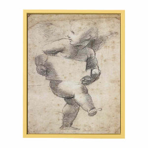 Winged Putto with Cartello By Raphael