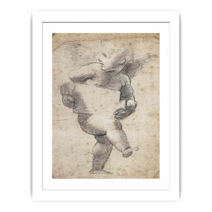 Winged Putto with Cartello By Raphael