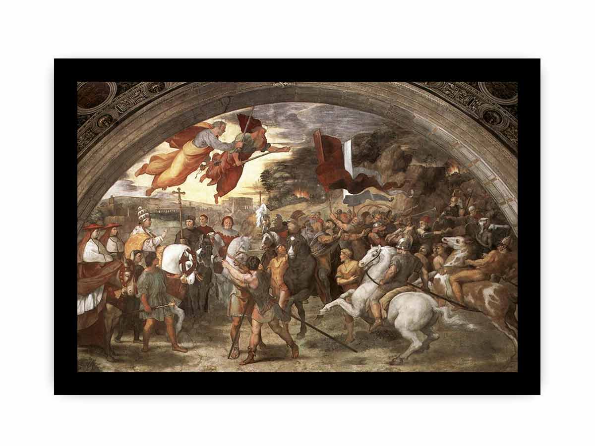 The Meeting between Leo the Great (painted as a portrait of Leo X) and Attila By Raphael