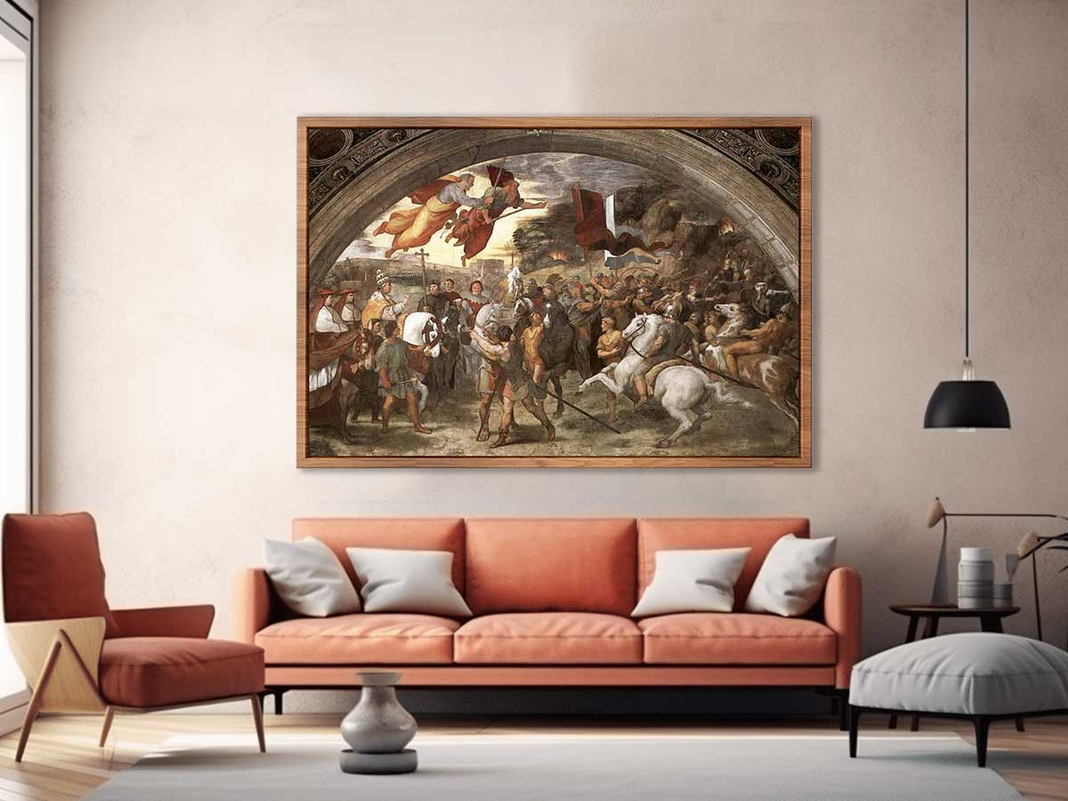The Meeting between Leo the Great (painted as a portrait of Leo X) and Attila By Raphael