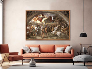 The Meeting between Leo the Great (painted as a portrait of Leo X) and Attila By Raphael