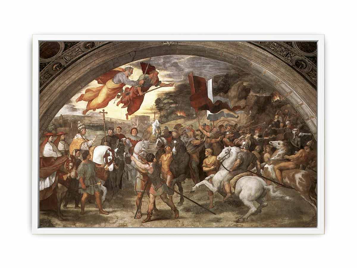 The Meeting between Leo the Great (painted as a portrait of Leo X) and Attila By Raphael