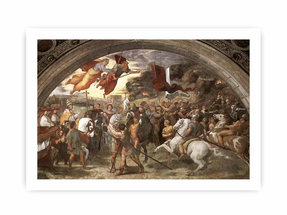 The Meeting between Leo the Great (painted as a portrait of Leo X) and Attila By Raphael