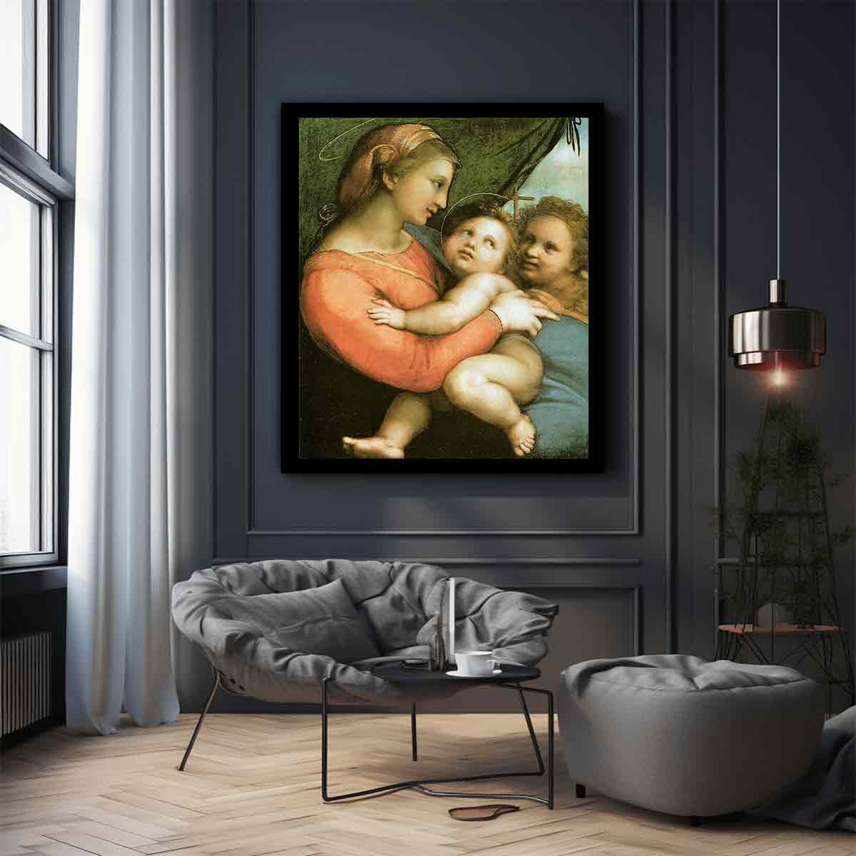 Madonna of the Curtain By Raphael