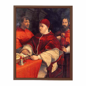 Portrait of Leo X with Cardinals Giulio de Medici and Luigi de Rossi By Raphael