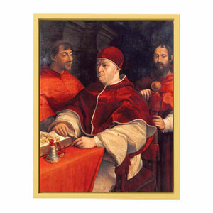Portrait of Leo X with Cardinals Giulio de Medici and Luigi de Rossi By Raphael
