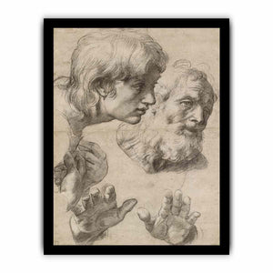 Heads and hands of the Apostles By Raphael