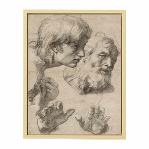 Heads and hands of the Apostles By Raphael