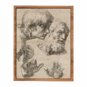 Heads and hands of the Apostles By Raphael