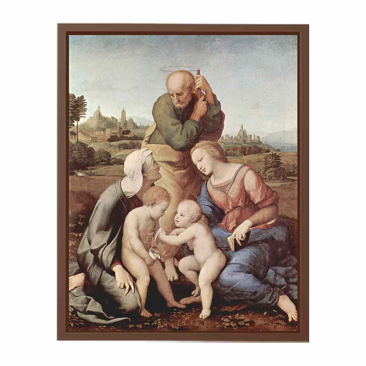 Sacra Familia Canigiani, Szene: Heilige Familie mit Hl. Elisabeth und Hl. Johannes dem Täufer By Raphael