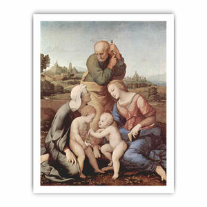 Sacra Familia Canigiani, Szene: Heilige Familie mit Hl. Elisabeth und Hl. Johannes dem Täufer By Raphael
