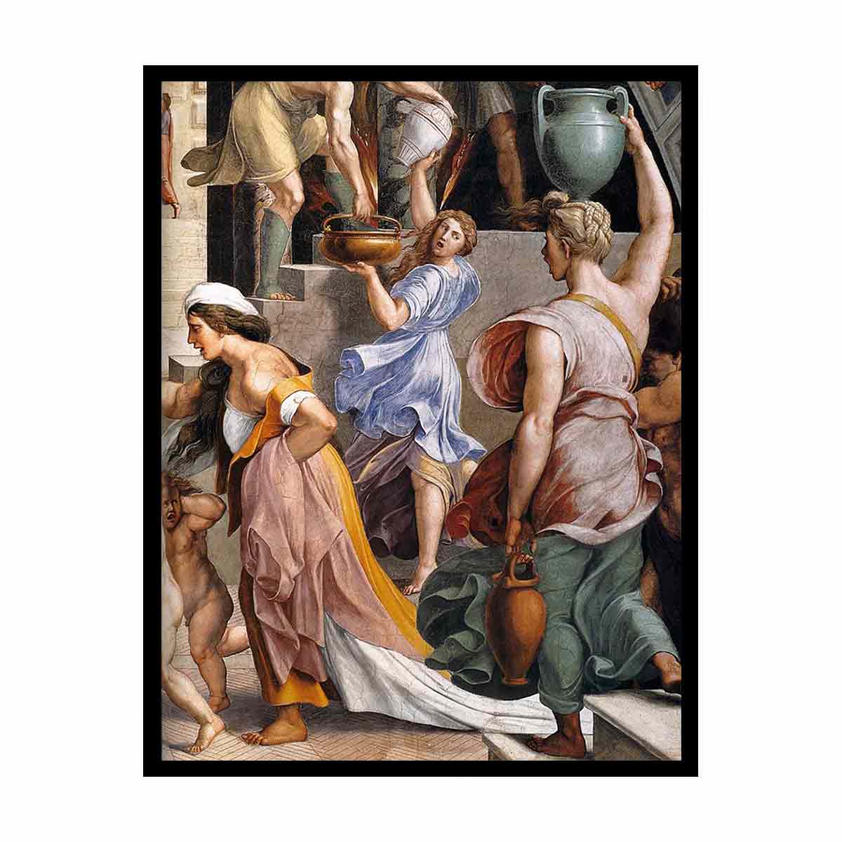 The Fire in the Borgo (detail) By Raphael