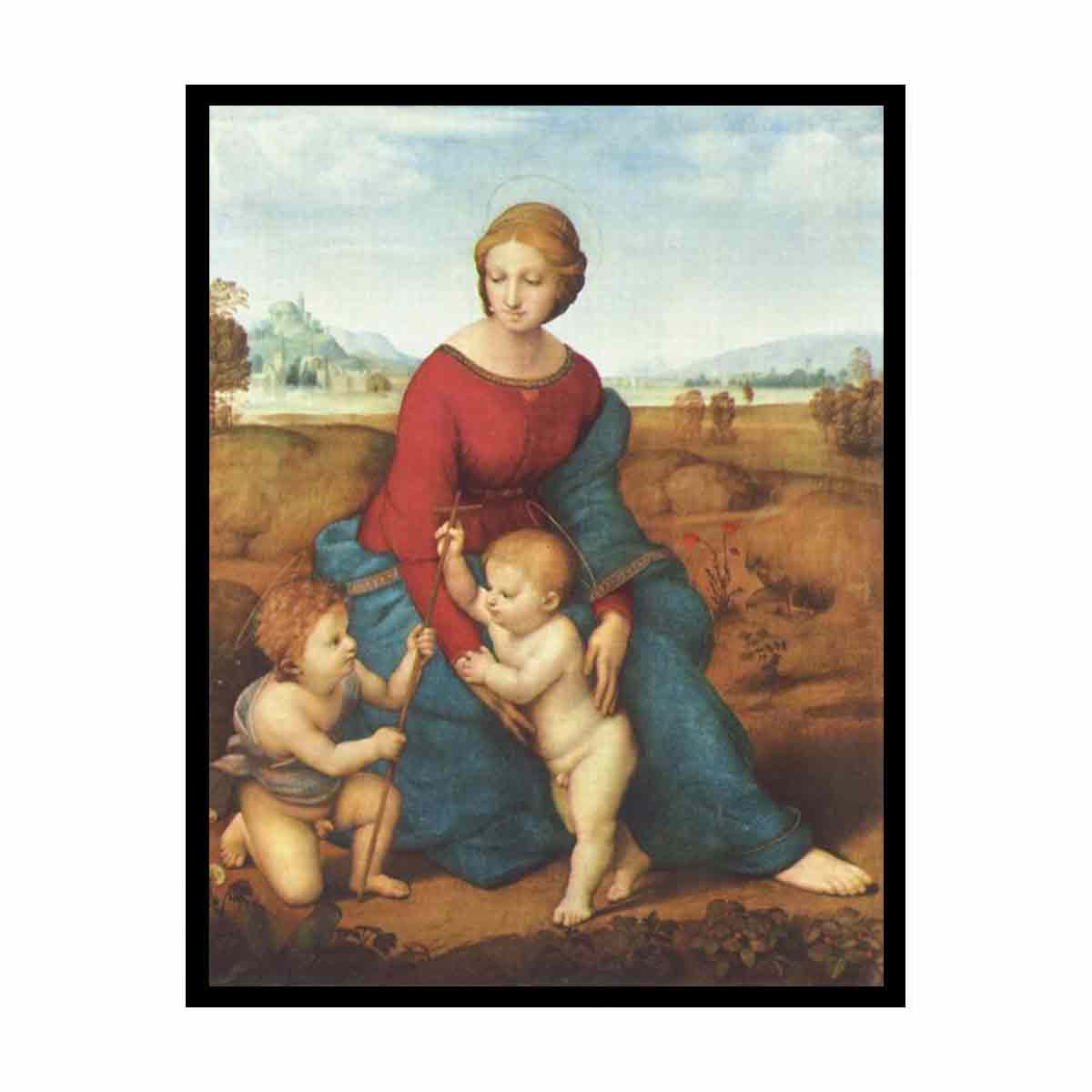 Madonna im Grünen, Szene: Maria mit Christuskind und Johannes dem Täufer By Raphael