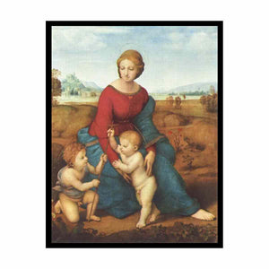 Madonna im Grünen, Szene: Maria mit Christuskind und Johannes dem Täufer By Raphael