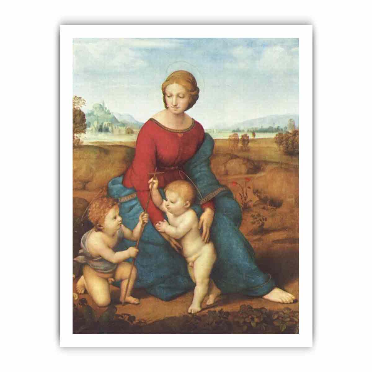 Madonna im Grünen, Szene: Maria mit Christuskind und Johannes dem Täufer By Raphael
