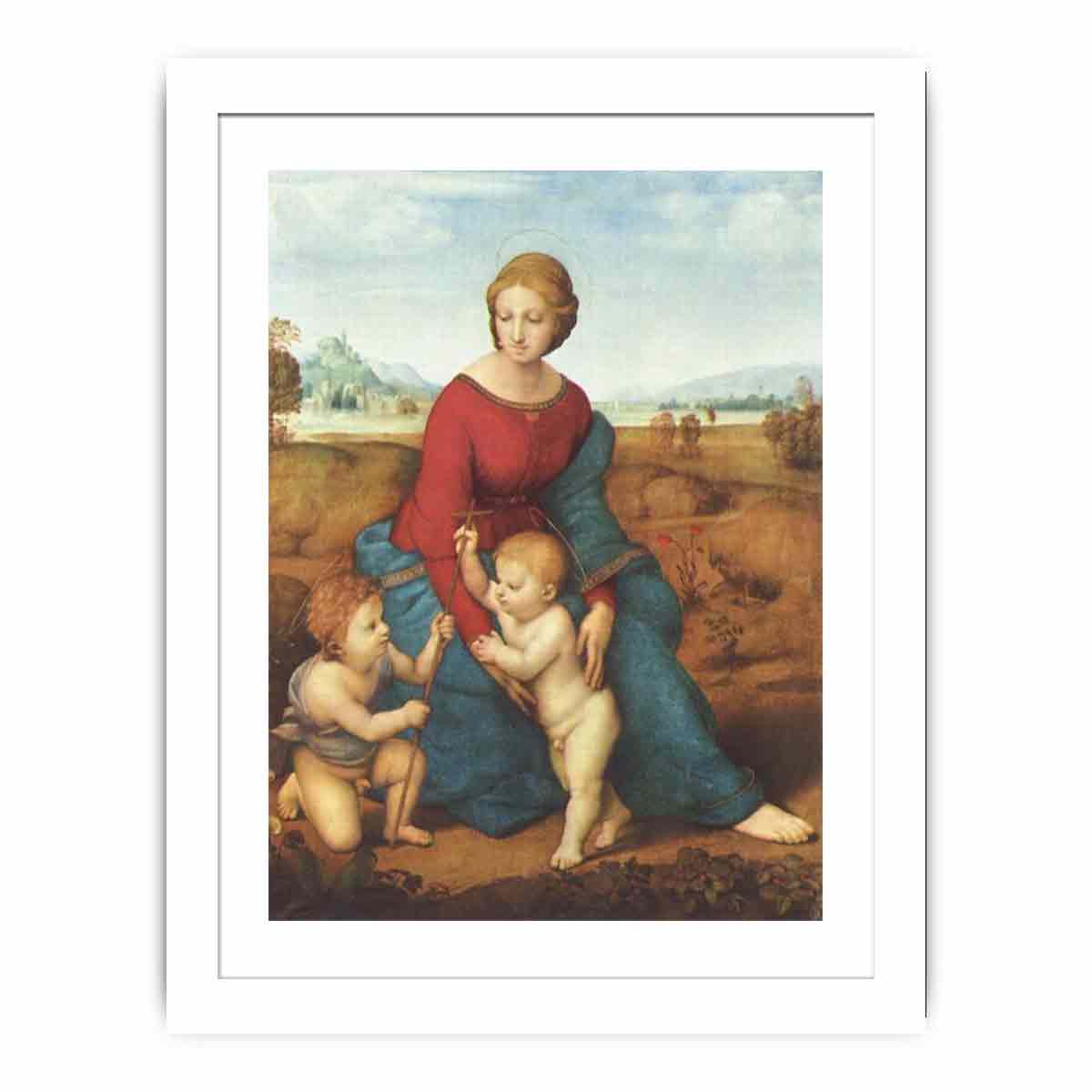 Madonna im Grünen, Szene: Maria mit Christuskind und Johannes dem Täufer By Raphael