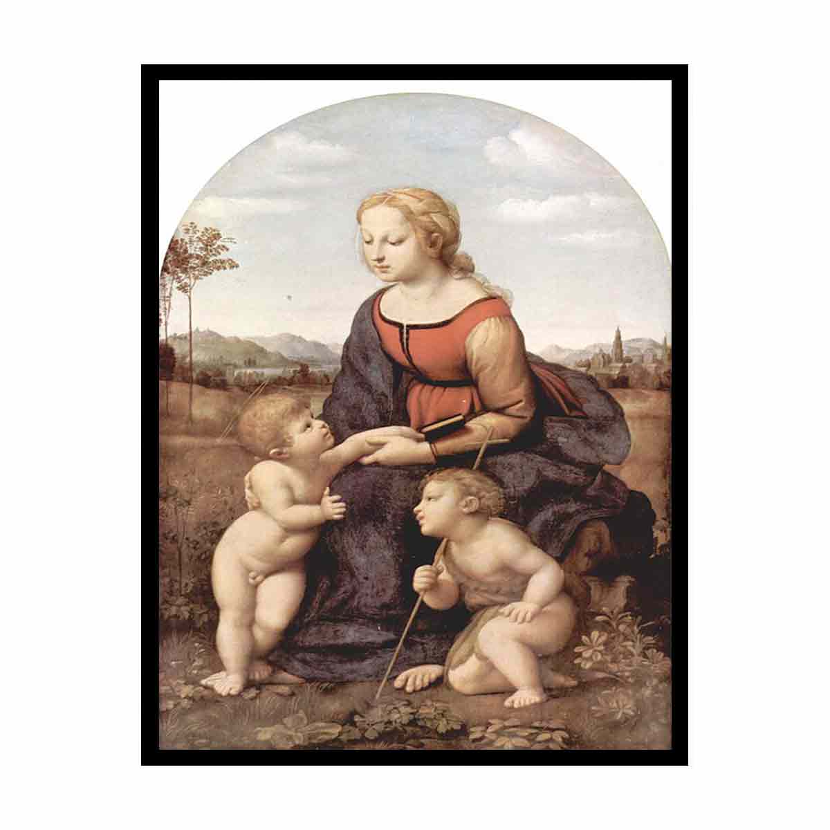 Madonna and child with Saint John the Baptist By Raphael