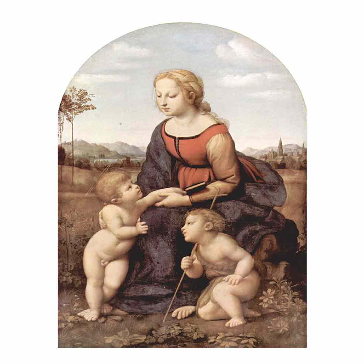 Madonna and child with Saint John the Baptist By Raphael