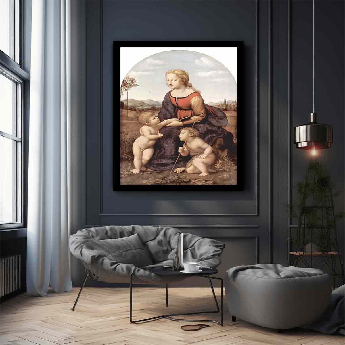 Madonna and child with Saint John the Baptist By Raphael