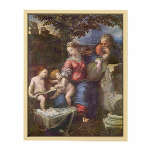 Hl. Familie unter der Eiche, mit Johannes dem Täufer By Raphael