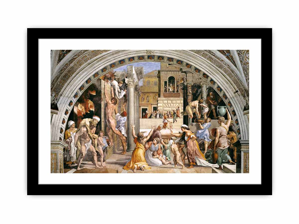 The Fire in the Borgo By Raphael