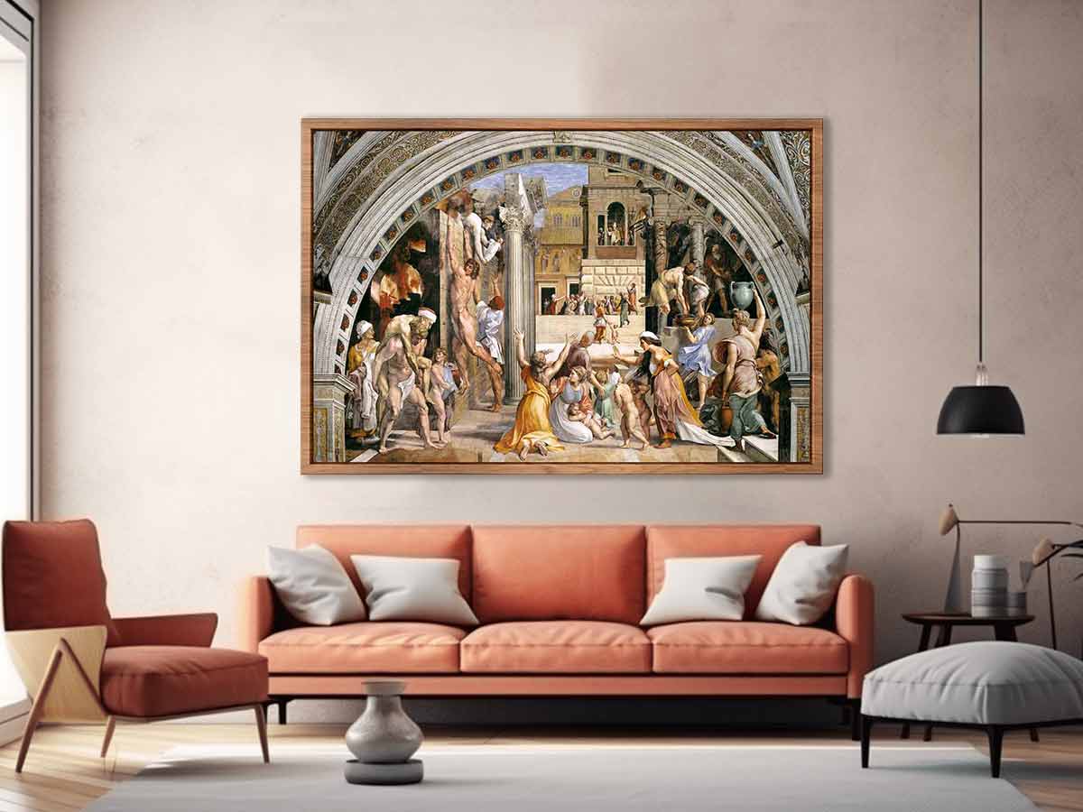 The Fire in the Borgo By Raphael