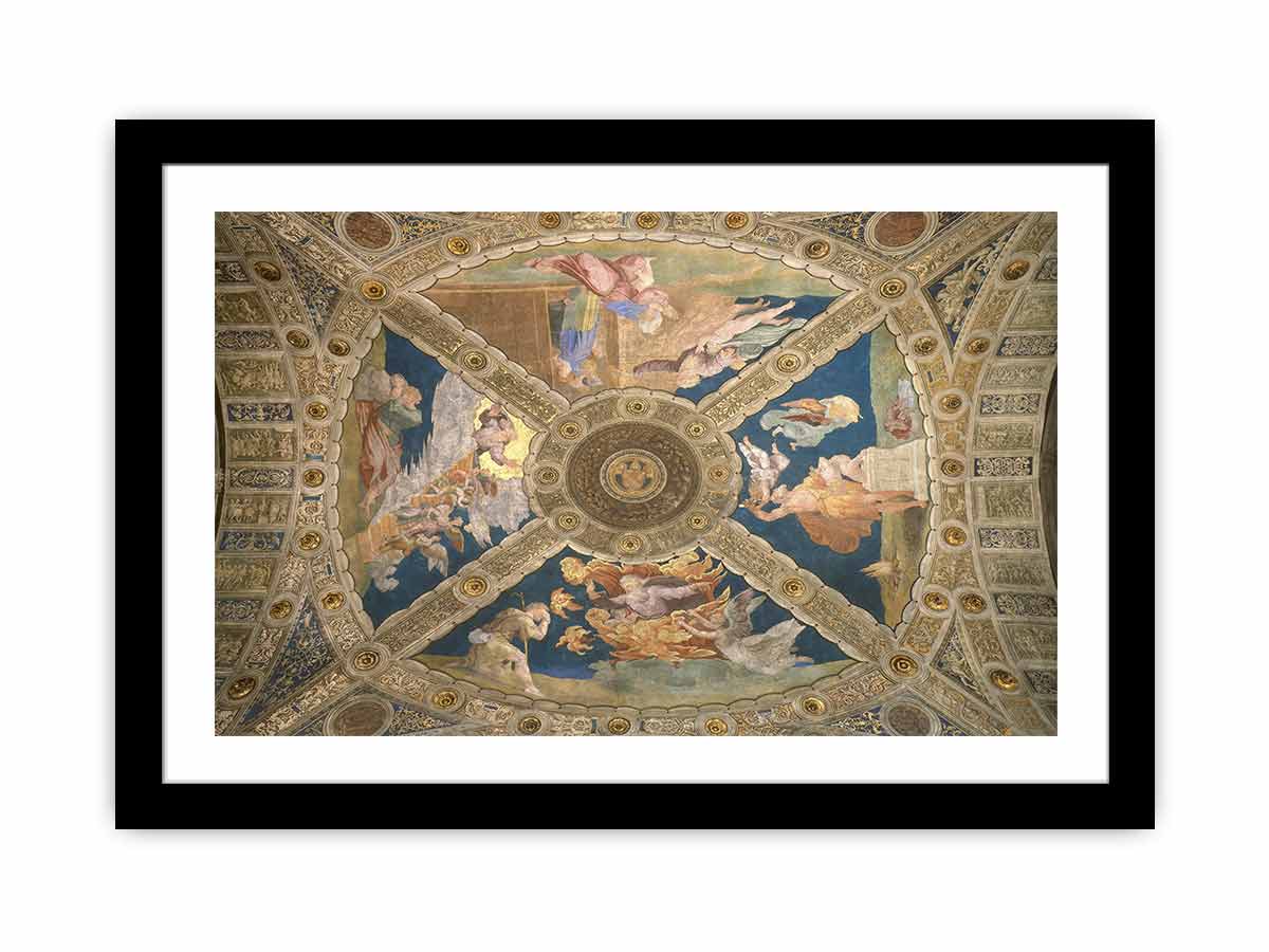 Ceiling of the Stanza di Eliodoro. By Raphael