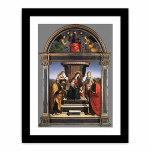Madonna and Child Enthroned with Saints By Raphael