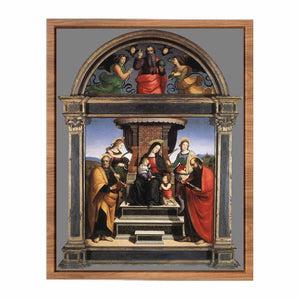 Madonna and Child Enthroned with Saints By Raphael
