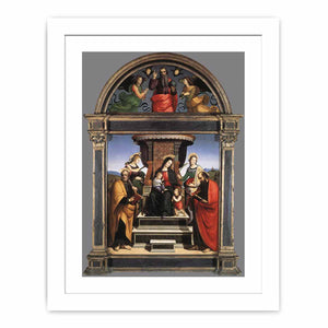 Madonna and Child Enthroned with Saints By Raphael