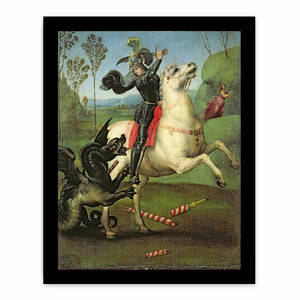 St. George Struggling with the Dragon By Raphael
