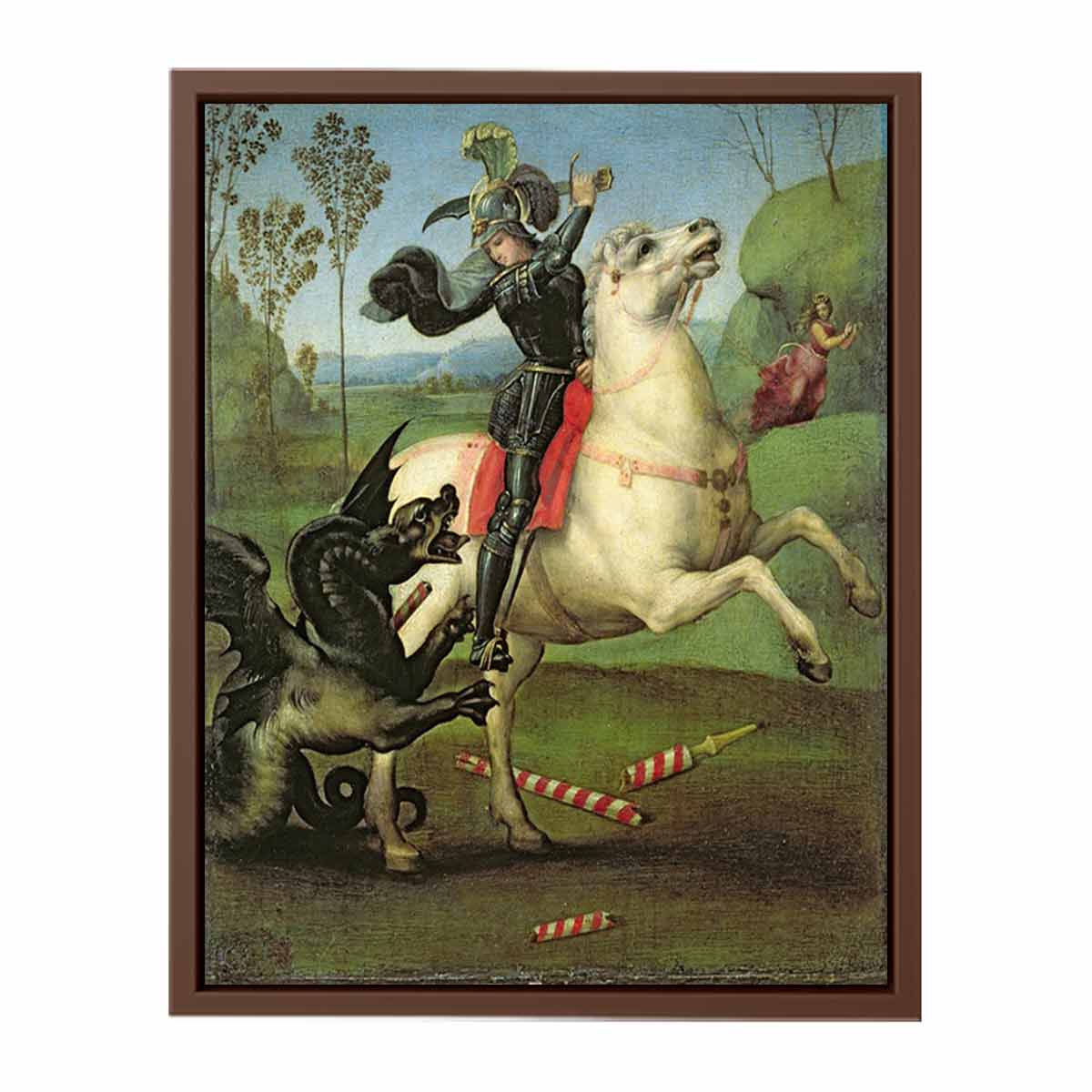 St. George Struggling with the Dragon By Raphael