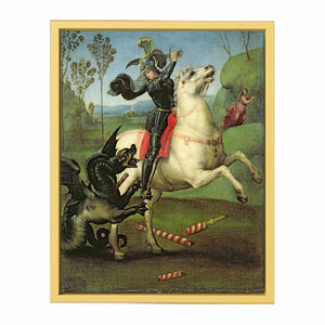 St. George Struggling with the Dragon By Raphael