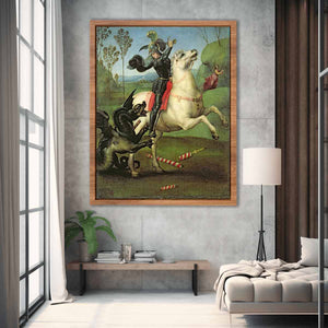 St. George Struggling with the Dragon By Raphael