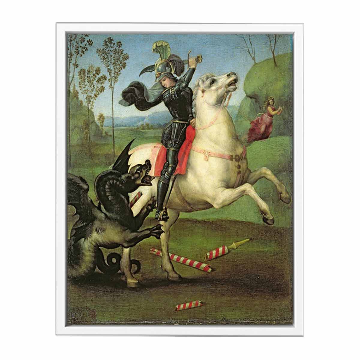 St. George Struggling with the Dragon By Raphael