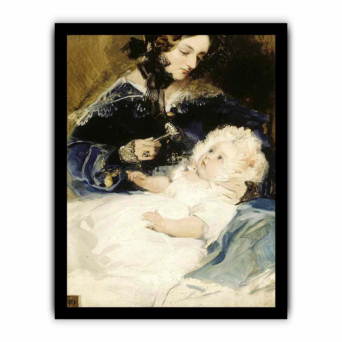 Lady Louisa Jane Russell, Duchess of Abercorn (1812-1905) with her Daughter Lady Harriet Georgiana Louisa Hamilton, later Countess of Lichfield (1834-1913)