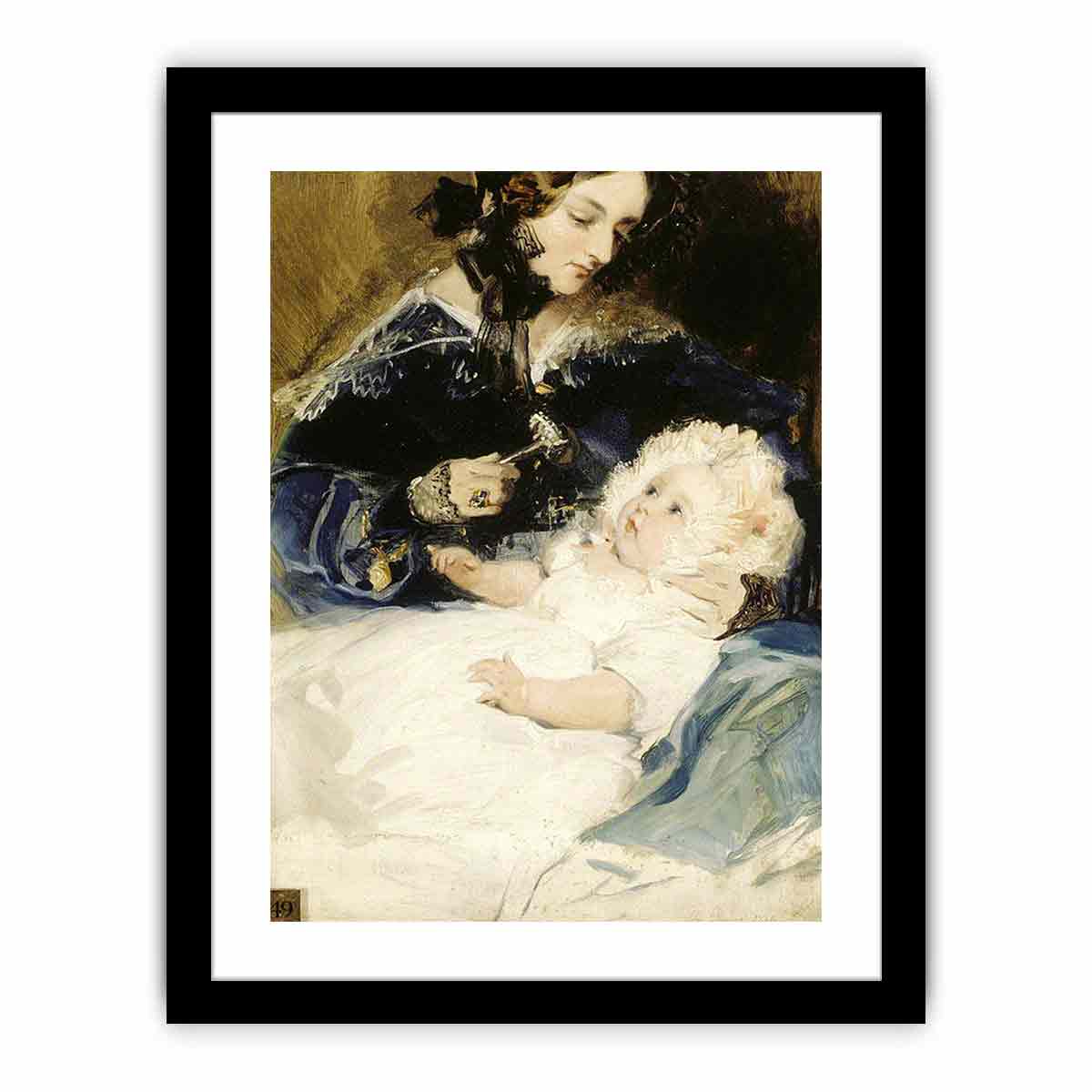 Lady Louisa Jane Russell, Duchess of Abercorn (1812-1905) with her Daughter Lady Harriet Georgiana Louisa Hamilton, later Countess of Lichfield (1834-1913)