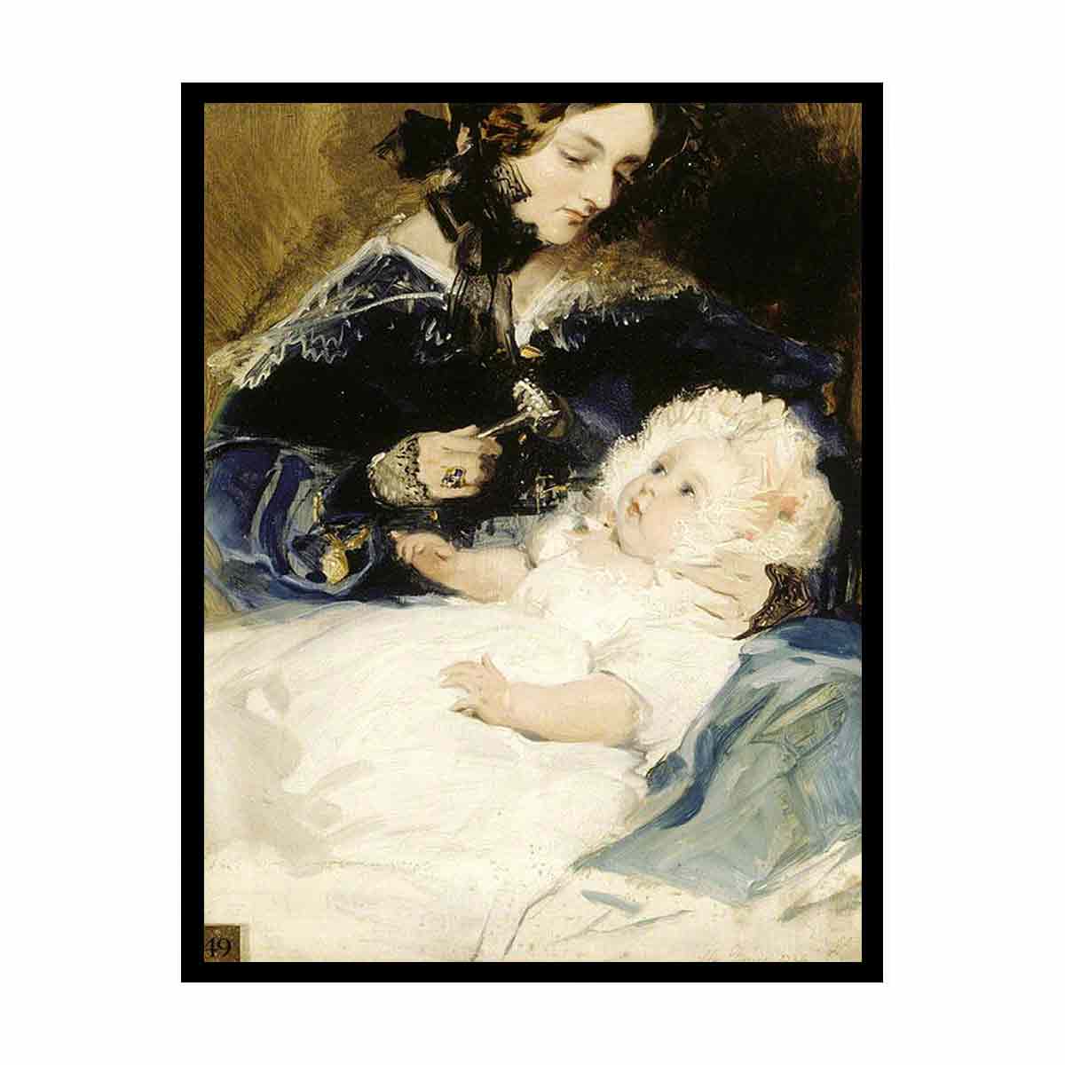 Lady Louisa Jane Russell, Duchess of Abercorn (1812-1905) with her Daughter Lady Harriet Georgiana Louisa Hamilton, later Countess of Lichfield (1834-1913)