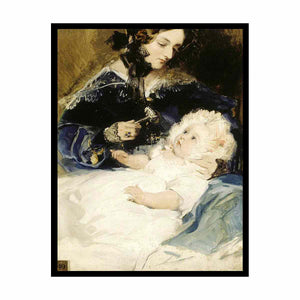 Lady Louisa Jane Russell, Duchess of Abercorn (1812-1905) with her Daughter Lady Harriet Georgiana Louisa Hamilton, later Countess of Lichfield (1834-1913)