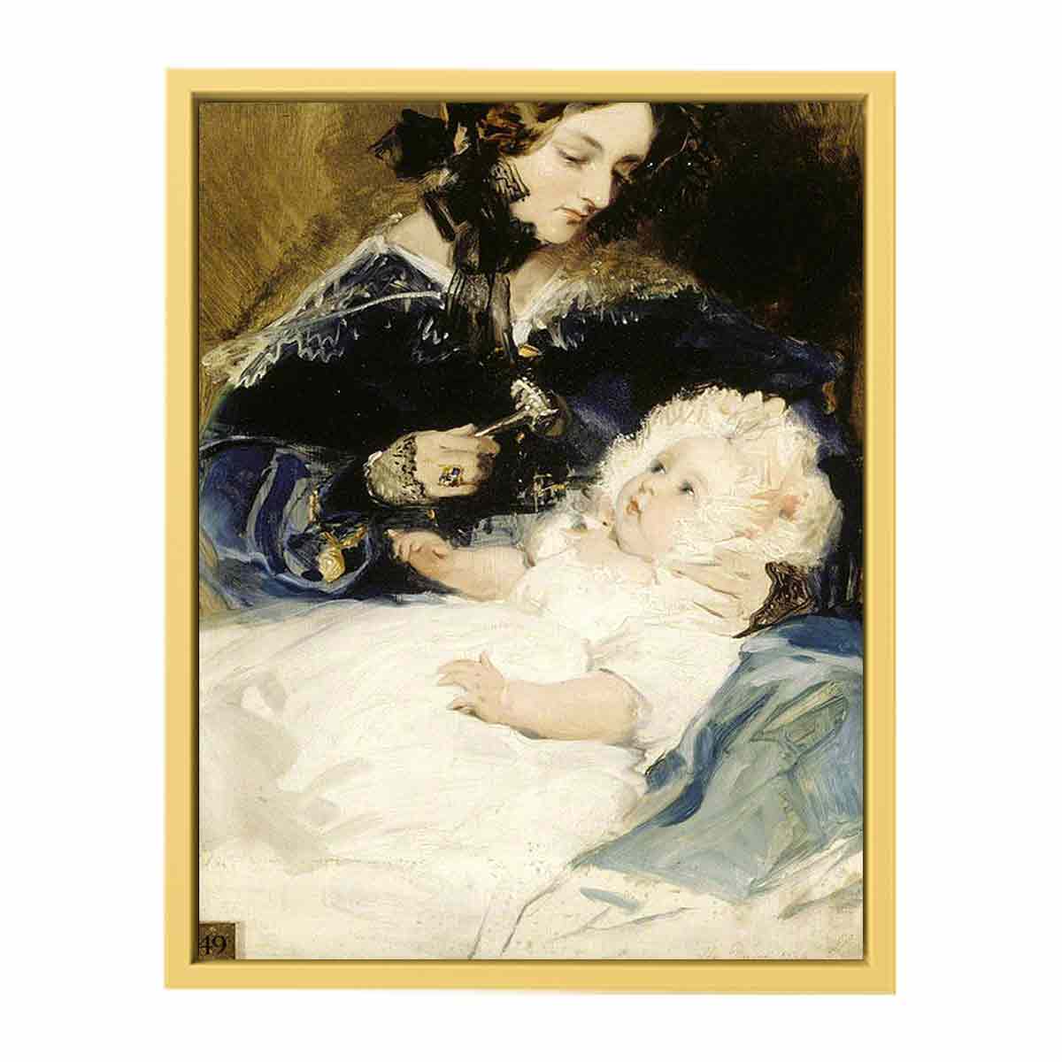 Lady Louisa Jane Russell, Duchess of Abercorn (1812-1905) with her Daughter Lady Harriet Georgiana Louisa Hamilton, later Countess of Lichfield (1834-1913)