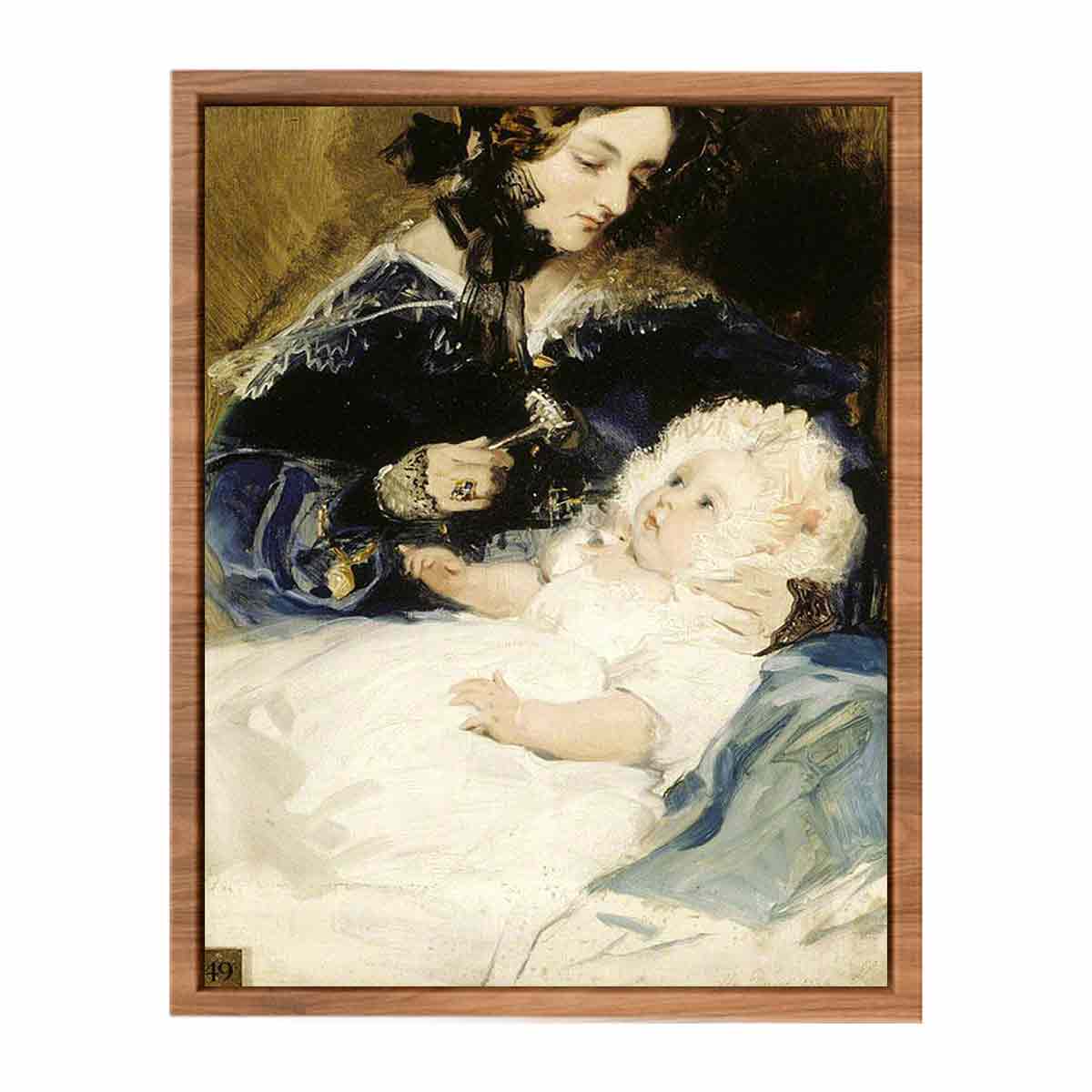 Lady Louisa Jane Russell, Duchess of Abercorn (1812-1905) with her Daughter Lady Harriet Georgiana Louisa Hamilton, later Countess of Lichfield (1834-1913)