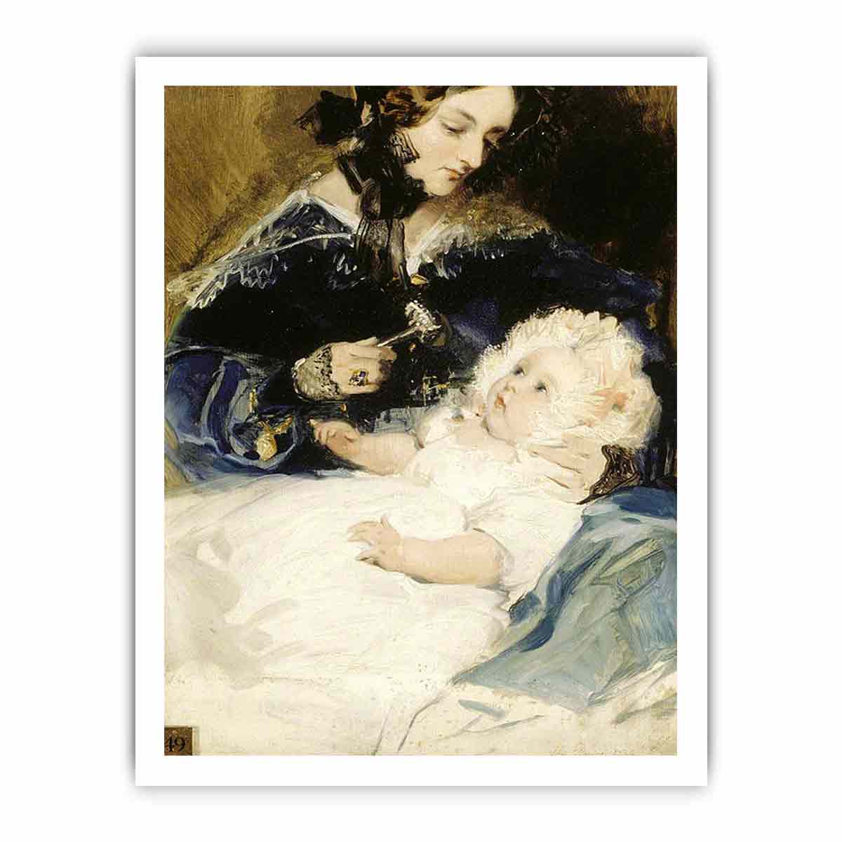 Lady Louisa Jane Russell, Duchess of Abercorn (1812-1905) with her Daughter Lady Harriet Georgiana Louisa Hamilton, later Countess of Lichfield (1834-1913)